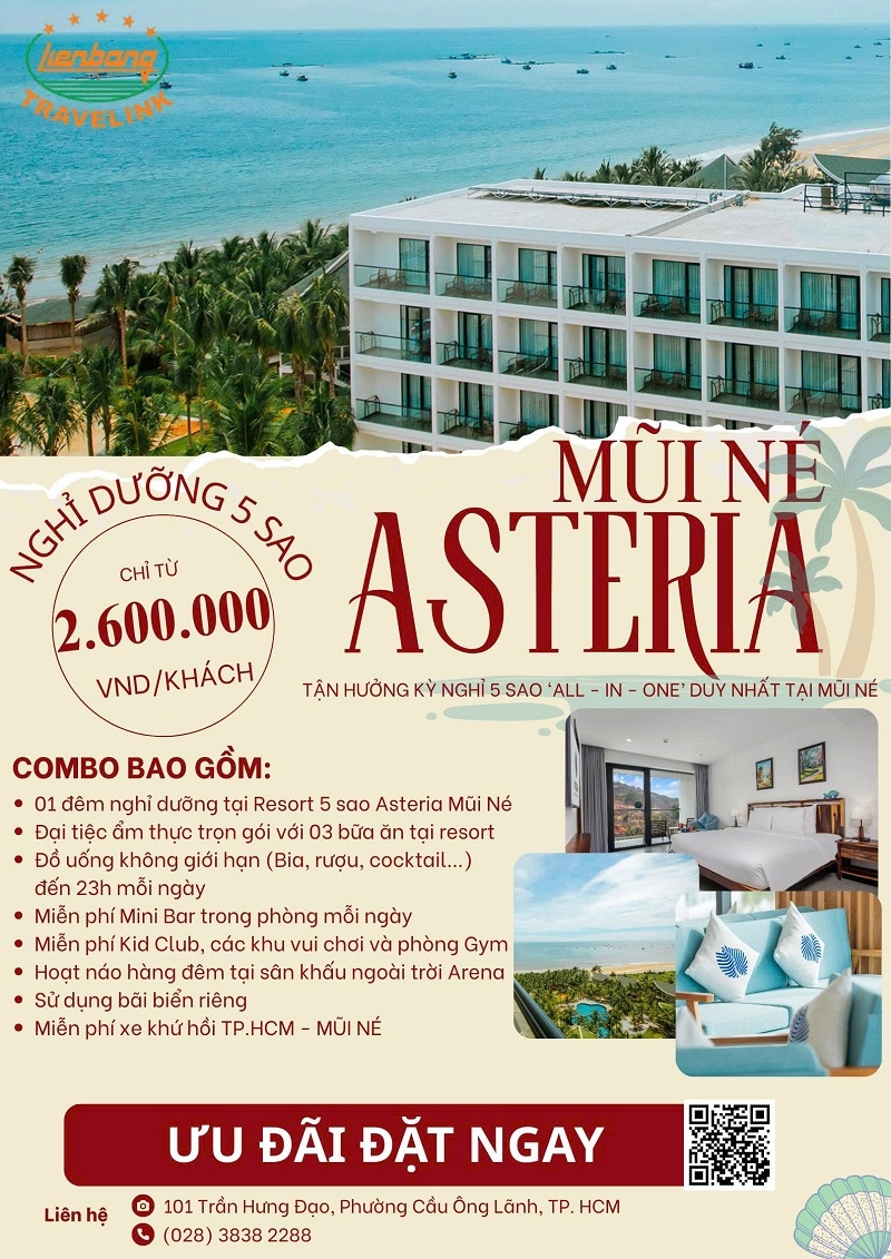 COMBO DU LỊCH - NGHỈ DƯỠNG MŨI NÉ ASTERIA