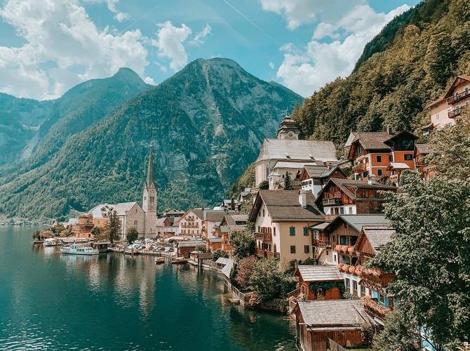 LÀNG CỔ HALLSTATT - POSTCARD VIEWPOINT